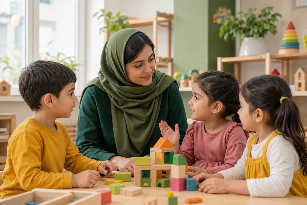 آموزش حل اختلاف به کودکان در بازی گروهی با کمک مربی